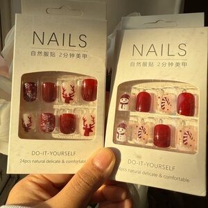 2 boxes Christmas press on nail